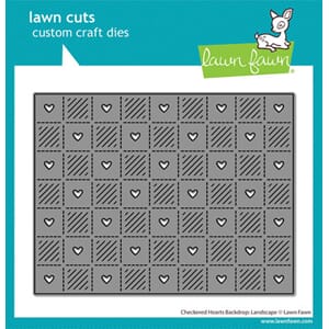 Lawn Fawn - Checkered Hearts Backdrop Landsca Lawn Cuts Dies