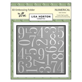 Lisa Horton - Numberical 6x6 inch Embossing Folder