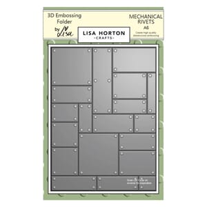 Lisa Horton - Mechanical Rivets A6 Embossing Folder