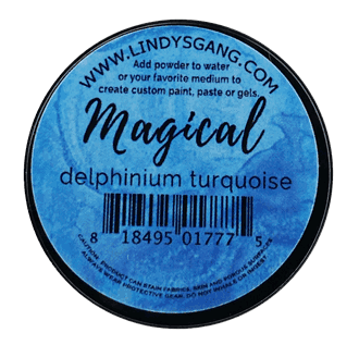 Lindy's Stamp Gang - Delphinium Turquoise Magical