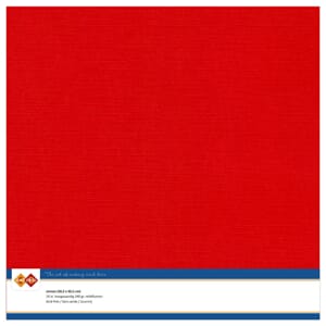 Linen Cardstock - Red, str 30,5x30,5 cm, 10 stk