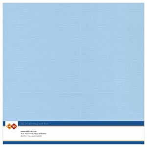 Linen Cardstock - Soft blue, str 30,5x30,5 cm, 10 stk