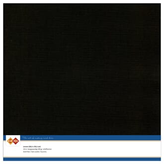 Linen Cardstock - Black, str 30,5x30,5 cm, 10 stk