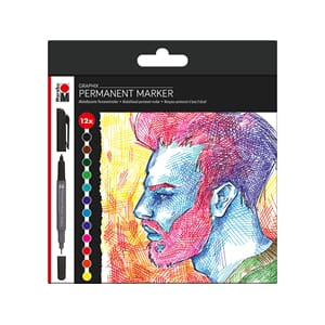 Graphic Permanent Marker, 12stk SIGNIFICANT