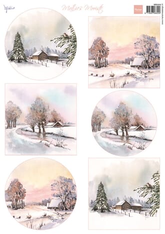 Marianne Design - Mattie's Mooiste Winter Landscape A4 Sheet