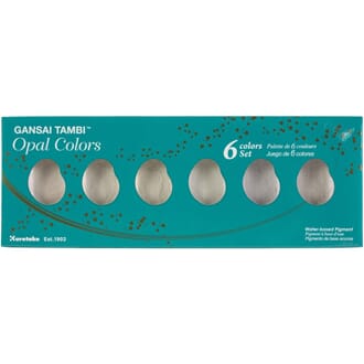Kuretake Gansai Tambi 6 Color Set, Pearl Colors