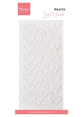 Marianne Design - Decorations Hearts Pearls White