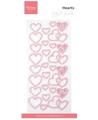 Marianne Design - Decorations Hearts Rhinestones Light Pink