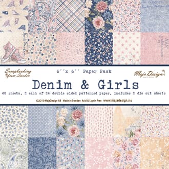 Maja Design: Denim & Girls Paper Pack, 48/Pkg