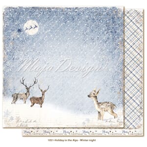 Maja Design: Winter night - Holiday in the Alps