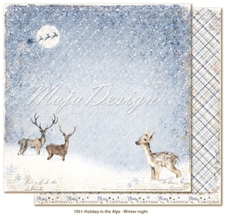 Maja Design: Winter night - Holiday in the Alps