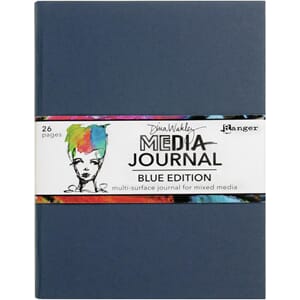 Dina Wakley: Blue Media Journal, str 8x10 inch