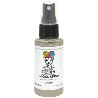 Dina Wakley: Sand - Media Gloss Sprays, 2oz
