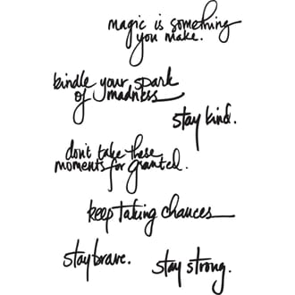 Dina Wakley: Handwritten Quotes - Media Cling Stamps