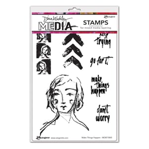 Dina Wakley Media Make Things Happen Cling Stamps