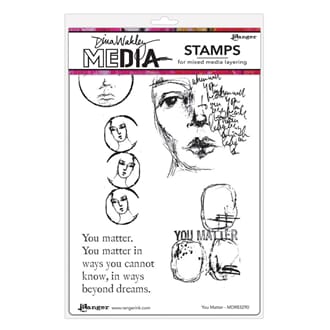 Dina Wakley - You Matter Media Cling Stamps