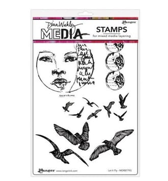 Dina Wakley - Let It Fly Media Cling Stamps