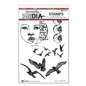 Dina Wakley - Let It Fly Media Cling Stamps