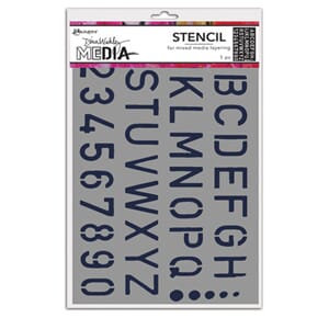 Dina Wakley Media - School Style Alpha Stencils