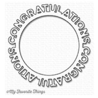 MFT: Congratulations Circle Frame Die-namics