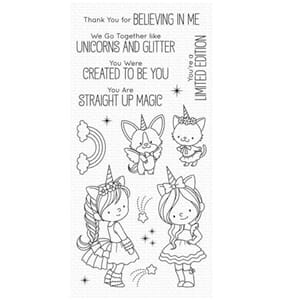 MFT: Unicorns and Glitter Clear Stamps, 4x8 inch