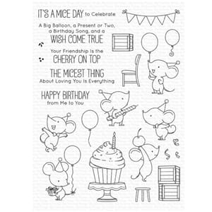 MFT: BB Mice Day to Celebrate Clear Stamps, 6x8 inch