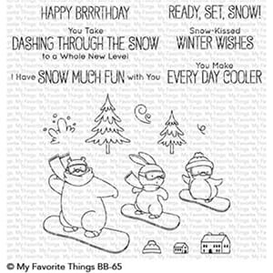 MFT: BB Ready, Set, Snow Clear Stamps, 4x8 inch