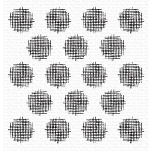 MFT: Crosshatch Polka Dot Background Cling Stamps, 6x6 inch