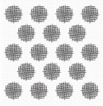 MFT: Crosshatch Polka Dot Background Cling Stamps, 6x6 inch