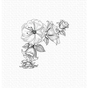 MFT: Corner Blooms Rubber Stamp Cling Stamps, 1/Pkg