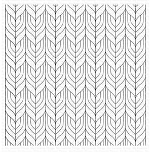 MFT: Peacock Pattern Background Cling Stamps, 6x6 inch
