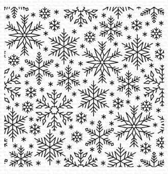 MFT Stamps - Snowflake Flurry Background Stamp, 6x6 inch