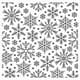 MFT Stamps - Snowflake Flurry Background Stamp, 6x6 inch