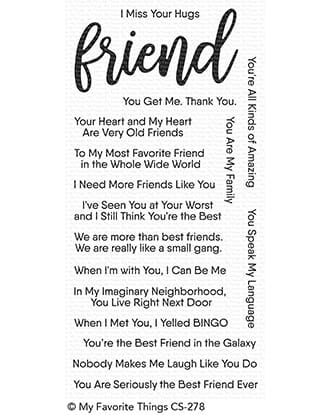 MFT: Anything-but-Basic Friendship Clear Stamps, 4x8 inch
