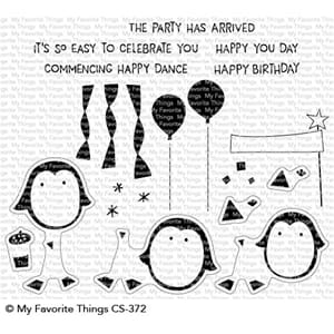 MFT: Party Penguins Clear Stamps, 4x8 inch