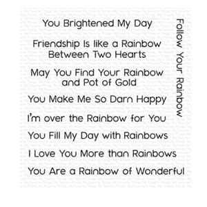 MFT: Rainbow Greetings Clear Stamps, 4x4 inch
