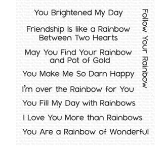 MFT: Rainbow Greetings Clear Stamps, 4x4 inch