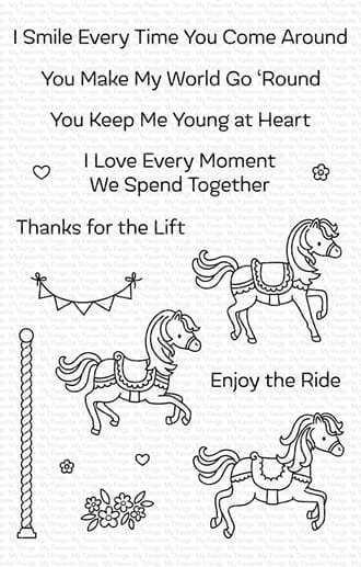 MFT: Carousel Horses Clear Stamps, 4x6 inch