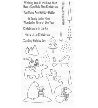 MFT: Merry Moments Clear Stamps, 4x8 inch