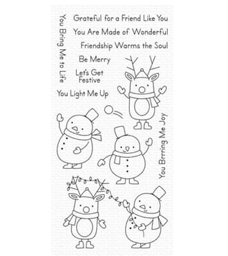 MFT: Festive Friends Clear Stamps, 4x8 inch