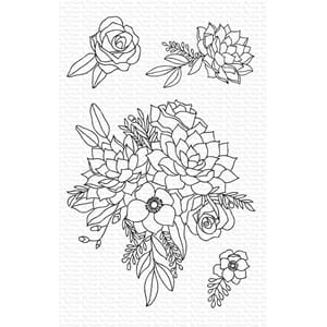 MFT: Fantasy Florals Clear Stamps, 4x6 inch
