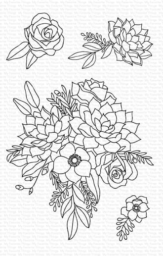 MFT: Fantasy Florals Clear Stamps, 4x6 inch