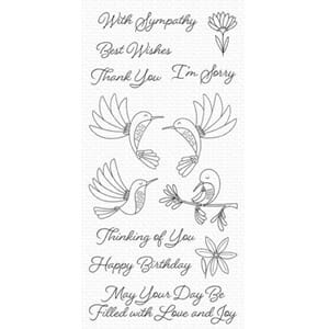 MFT: Happy Hummingbirds Clear Stamps, 4x8 inch