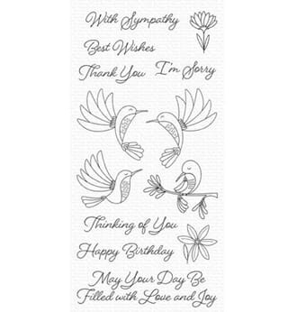 MFT: Happy Hummingbirds Clear Stamps, 4x8 inch