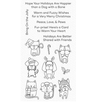 My Favorite Things Peace, Love, & Paws Clear Stamps
