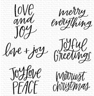 MFT: Mini Merry Messages Clear Stamps, 4x4 inch