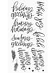 MFT: Hand-Lettered Holiday Greetings Clear Stamps, 4x8 inch
