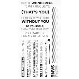 MFT: Friends Like Us Clear Stamp, 4x8 inch