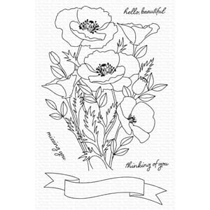MFT: Wild Poppies Clear Stamps, 4x6 inch