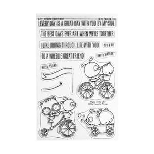 MFT: Wheelie Great Friend Clear Stamps, 4x6 inch